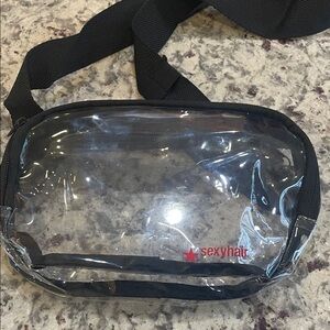 Clear Black Trim Crossbody Bag Belt bag Fanny pack 9 x 6